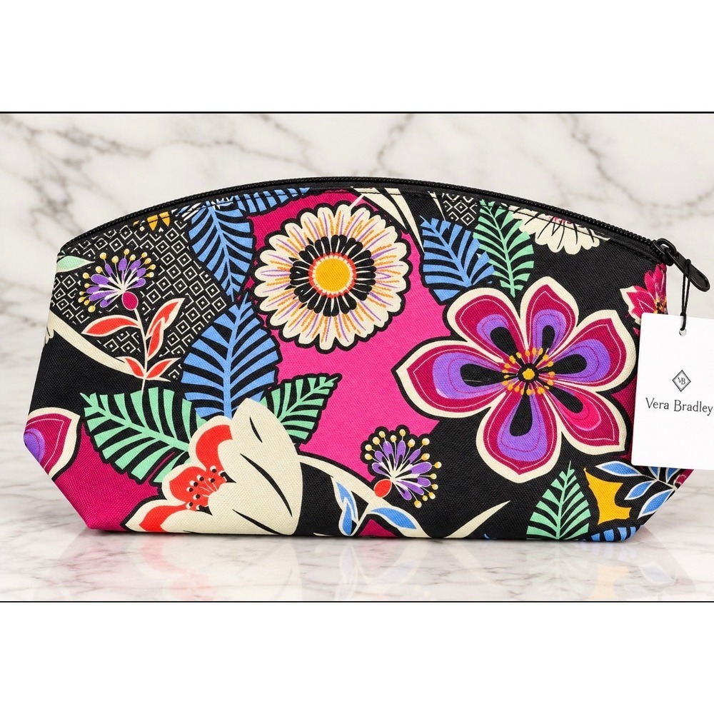 Vera Bradley Lighten Up Grand Travel Cosmetic Bag NWT Kauai Floral